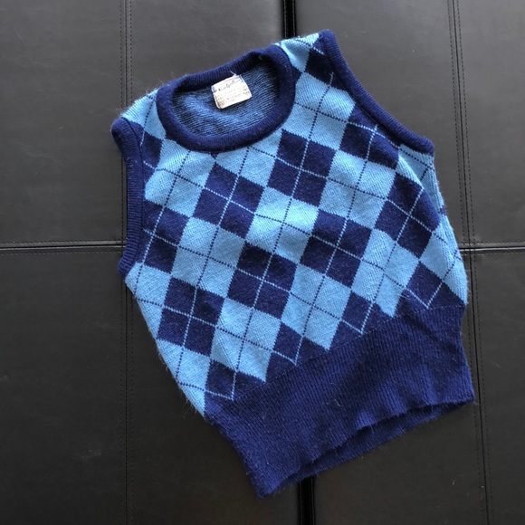 Vintage Tops - Vintage 50s Miss Gotham Argyle Sweater Vest
